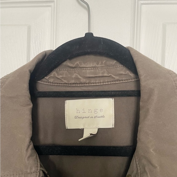 Medium green army like jacket with sinched waste. - Picture 2 of 3